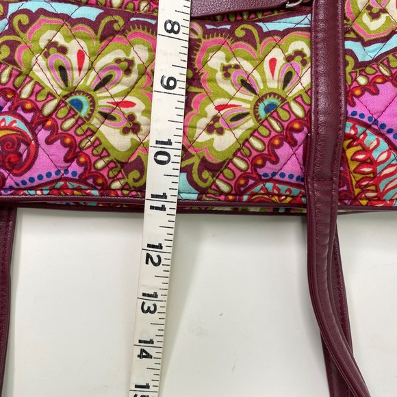 Vera Bradley Quilted Tote Bag in‎ "Resort Medallion" Pink and Burgundy - Picture 13 of 16